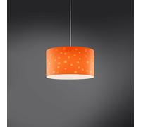 Sospensione Moderna A 1 Luce Pois Xxl In Polilux Bicolor Arancione Made In Italy