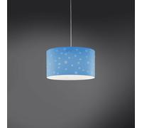 Sospensione Moderna A 1 Luce Pois Xxl In Polilux Bicolor Blu' Made In Italy