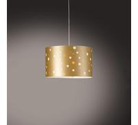 Sospensione Moderna A 1 Luce Pois Xxl In Polilux Bicolor Oro Made In Italy