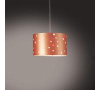 Sospensione Moderna A 5 Luci Pois Xxl In Polilux Bicolor Rame Made In Italy