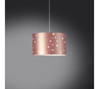 Sospensione Moderna A 5 Luci Pois Xxl In Polilux Bicolor Rosa Metallico Made In Italy