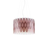 Sospensione Moderna Amanda Polilux ® Pink Metal E Metallo Cromo 1 Luce E27 D50Cm