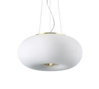 Sospensione Moderna Arizona Vetro Bianco 3 Luci Gx53 9W 3000K Luce Calda