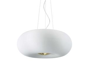 Sospensione Moderna Arizona Vetro Bianco 5 Luci Gx53 9W 3000K Luce Calda