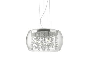 Sospensione Moderna Audi-80 Metallo Trasparente 5 Luci G9 3W 3000K Luce Calda