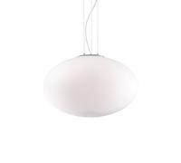 Sospensione Moderna Candy Vetro Bianco 1 Luce E27 D50Cm