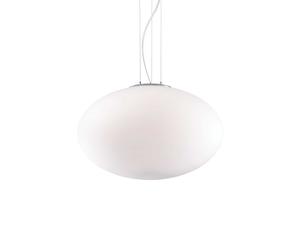 Sospensione Moderna Candy Vetro Bianco 1 Luce E27 D50Cm