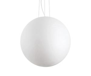 Sospensione Moderna Carta Metallo Bianco 1 Luce E27 D60Cm