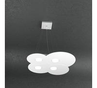 Sospensione Moderna Cloud Metallo Bianco 4 Luci Gx53