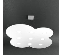 Sospensione Moderna Cloud Metallo Bianco 9 Luci Gx53