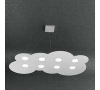 Sospensione Moderna Cloud Metallo Grigio 8 Luci Gx53