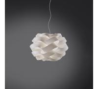 Sospensione Moderna Cloud Polilux ® Bianco E Metallo Cromo 1 Luce E27
