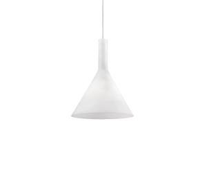 Sospensione Moderna Cocktail Vetro Bianco 1 Luce E14