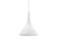 Sospensione Moderna Cocktail Vetro Bianco 1 Luce E14
