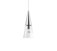 Sospensione Moderna Cono Metallo Cromo 1 Luce E14