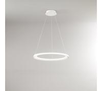 Sospensione Moderna Edge Alluminio Bianco Acrilico Led 66W 3000K