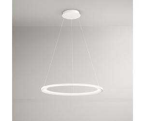 Sospensione Moderna Edge Alluminio Bianco Acrilico Led 86W 3000K