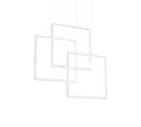 Sospensione Moderna Frame Alluminio Bianco Led 80W 3000K Luce Calda