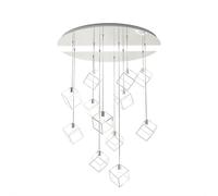 Sospensione Moderna Frame Metallo Cromo 12 Luci G9