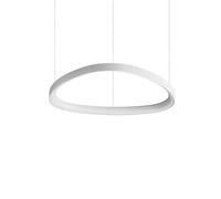 Sospensione Moderna Gemini Metallo Bianco Led 48W 3000K Luce Calda