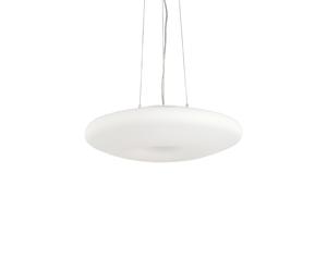 Sospensione Moderna Glory Vetro Bianco 3 Luci E27 D40Cm
