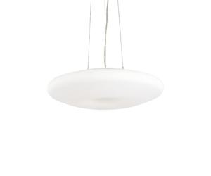 Sospensione Moderna Glory Vetro Bianco 5 Luci E27 D60