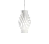 Sospensione Moderna Helios Polilux ® Bianco Materie Plastiche 1 Luce E27 H40Cm