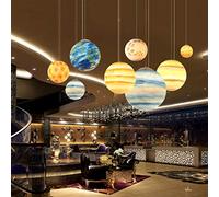Sospensione Moderna Lampada A Sospensione Creativa Dell'universo Planetario Rotondo Luce Lampadario in Acrilico Altezza E27 Ciondolo Regolabile Lampade Sala Ristorante Cameretta Per Bambini Cafe Bar