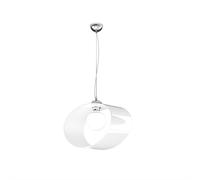 Sospensione Moderna Lap Metallo E Vetro Bianco 1 Luce E27 42Cm