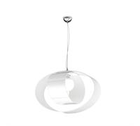 Sospensione Moderna Lap Metallo E Vetro Bianco 1 Luce E27 52Cm