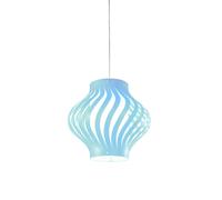 Sospensione Moderna Larga Helios Polilux ® Blu Pastello 1 Luce E27
