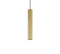 Sospensione Moderna Look Metallo Ottone 1 Luce Gu10 7W 3000K Luce Calda