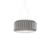 Sospensione Moderna Louise Polilux ® Argento E Metallo Cromo 1 Luce E27 D60Cm
