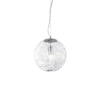 Sospensione Moderna Mapa Vetro Cromo 1 Luce E27 D30Cm