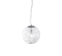 Sospensione Moderna Mapa Vetro Cromo 1 Luce E27 D40Cm
