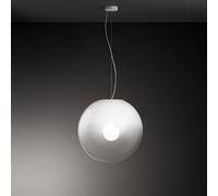 Sospensione Moderna Moon Metallo Vetro Bianco 1 Luce E27 Ip20 D50