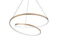 Sospensione Moderna Oz Metallo Ottone Led 55W 3000K Luce Calda D80 On-Off