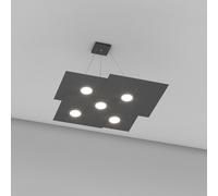 Sospensione Moderna Plate Metallo Antracite 5 Luci Gx53 [EEK: A++]