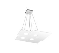 Sospensione Moderna Plate Metallo Bianco 4 Luci Gx53