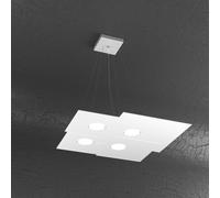 Sospensione Moderna Plate Metallo Bianco 4 Luci Gx53 [EEK: A++]