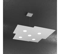 Sospensione Moderna Plate Metallo Grigio 5 Luci Gx53 [EEK: A++]
