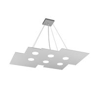 Sospensione Moderna Plate Metallo Grigio 6 Luci Gx53