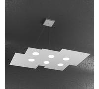 Sospensione Moderna Plate Metallo Grigio 6 Luci Gx53 [EEK: A++]