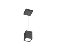 Sospensione Moderna Plate Metallo Grigio Antracite 1 Luce Gx53 10Cm