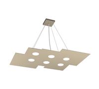Sospensione Moderna Plate Metallo Sabbia 6 Luci Gx53