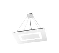Sospensione Moderna Rettangolare Carpet Metallo Bianco 4 Luci 2G11 58X39Cm