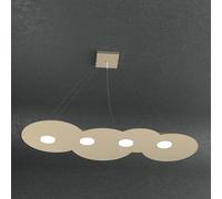 Sospensione Moderna Rettangolare Cloud Metallo Sabbia 4 Luci Gx53