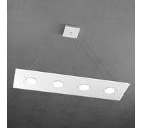 Sospensione Moderna Rettangolare Path Vetro Bianco 4 Luci Gx53 [EEK: A++]