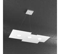 Sospensione Moderna Rettangolare Plate Metallo Bianco 3 Luci Gx53 [EEK: A++]