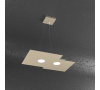 Sospensione Moderna Rettangolare Plate Metallo Sabbia 2 Luci Gx53 [EEK: A++]